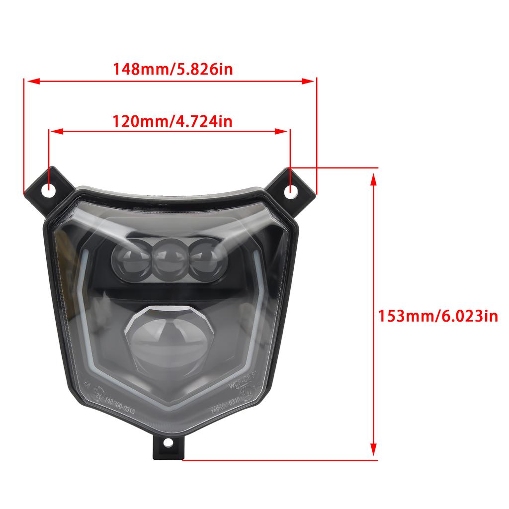 Светодиодный сердечник фары мотоцикла Hi/Lo для Honda CRF 125 250 450L 450RL CR XR Supermoto Dirt Pit Bike Фара Мотокросс