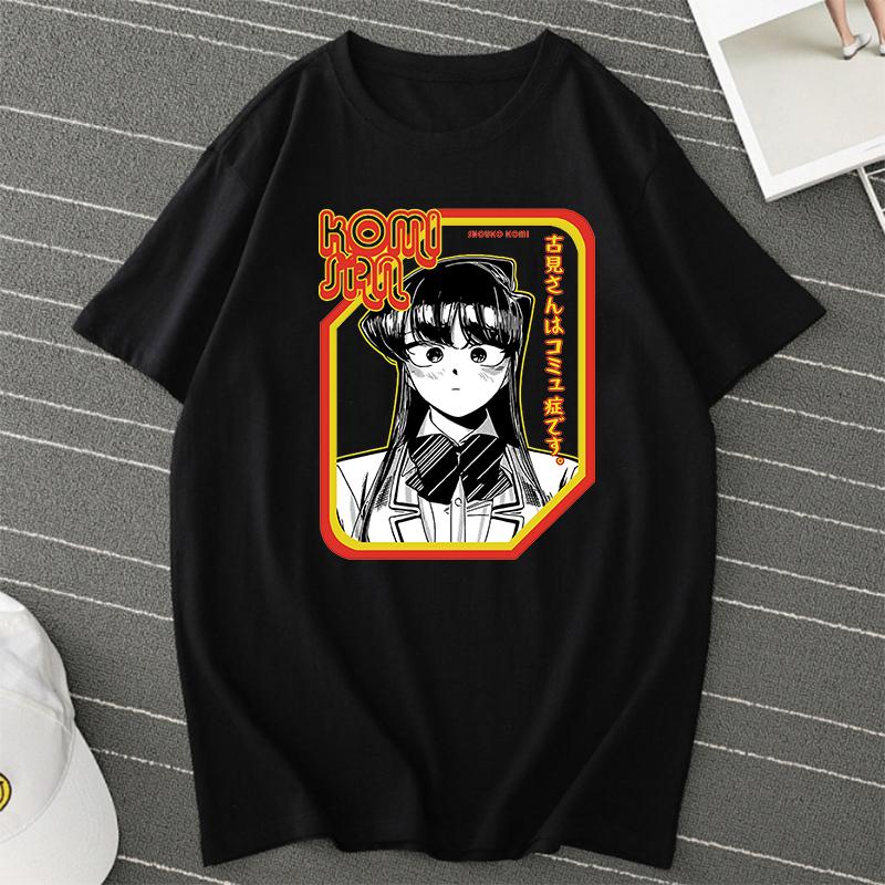 Футболка унисекс «Komi Cant Communicate Komi Shouko», мужская японская футболка с рисунком 2022, женские хлопковые футболки в стиле Харадзюку, футболка ulzzang