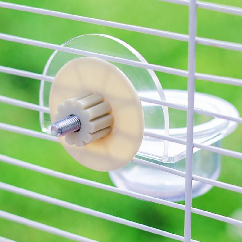 Bird Transparent Feeder Feeding Basin With Antiskid Stand Bowls Acrylic Bird Cage Feeder Fixed Food Bowl Parakeets Feeders