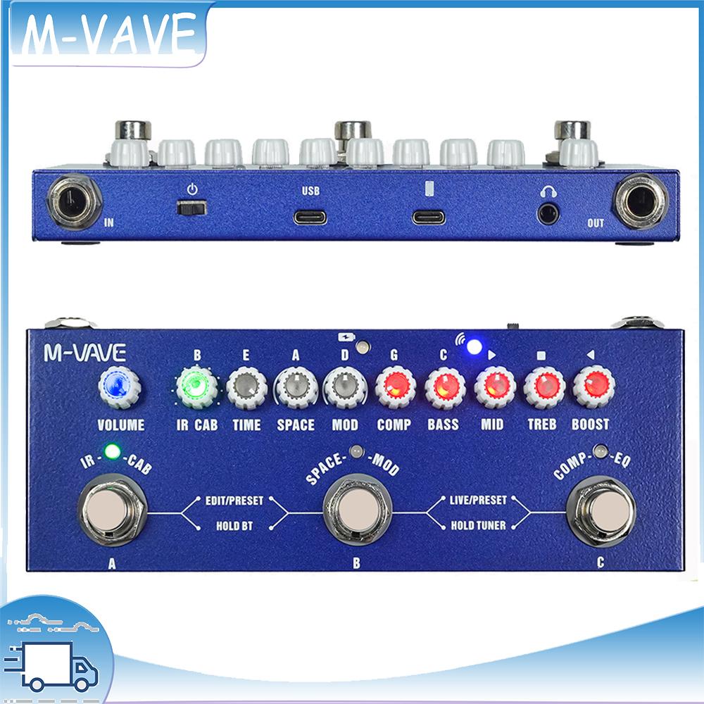 M-vave Cube BABY Мультиэффект-педаль для электрогитары/бас-гитары/акустической гитары 8 симуляций кабинетов IR Перезаряжаемые педали M-vave