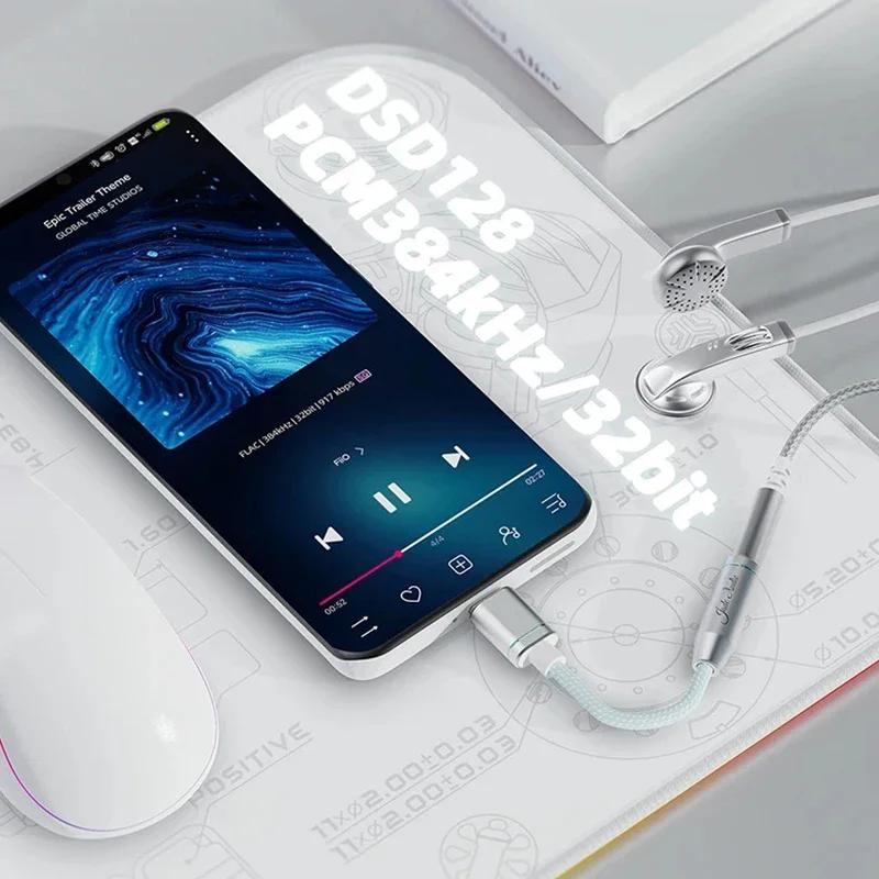 FIIO JadeAudio JA11 HI-RES USB Type C to 3.5mm Earphone Headphone Adapter USB DAC Audio Cable HIDIZS