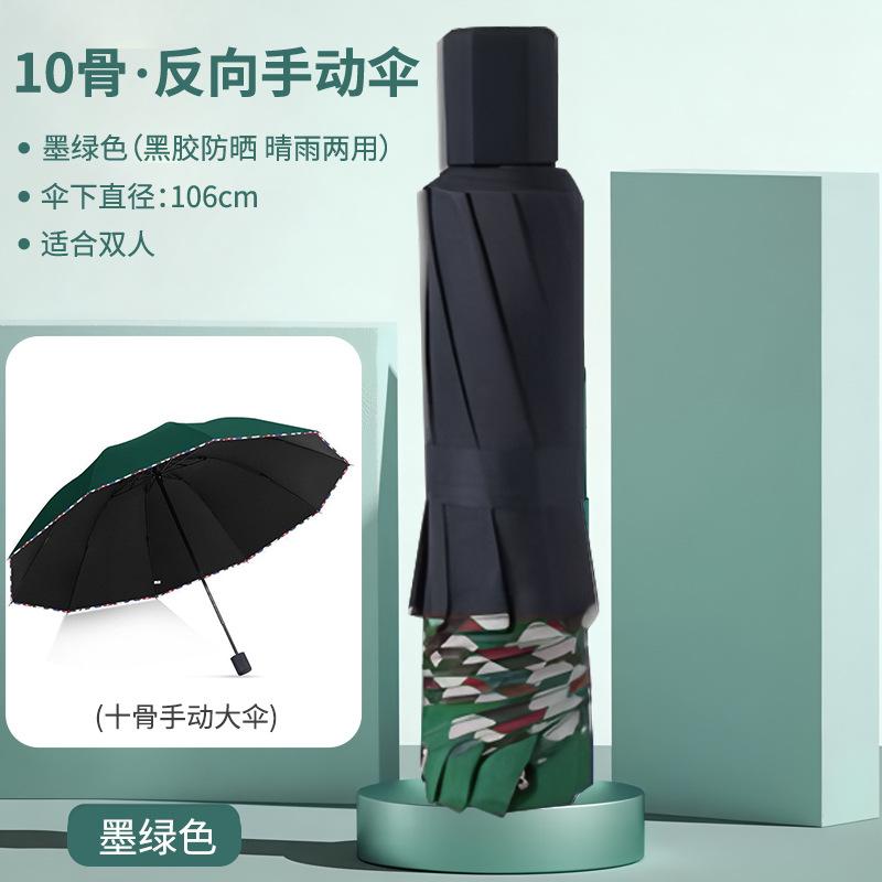 Зонт Ручной большой двойной зонт Утолщенный и утолщенный складной зонт Зонт от солнца