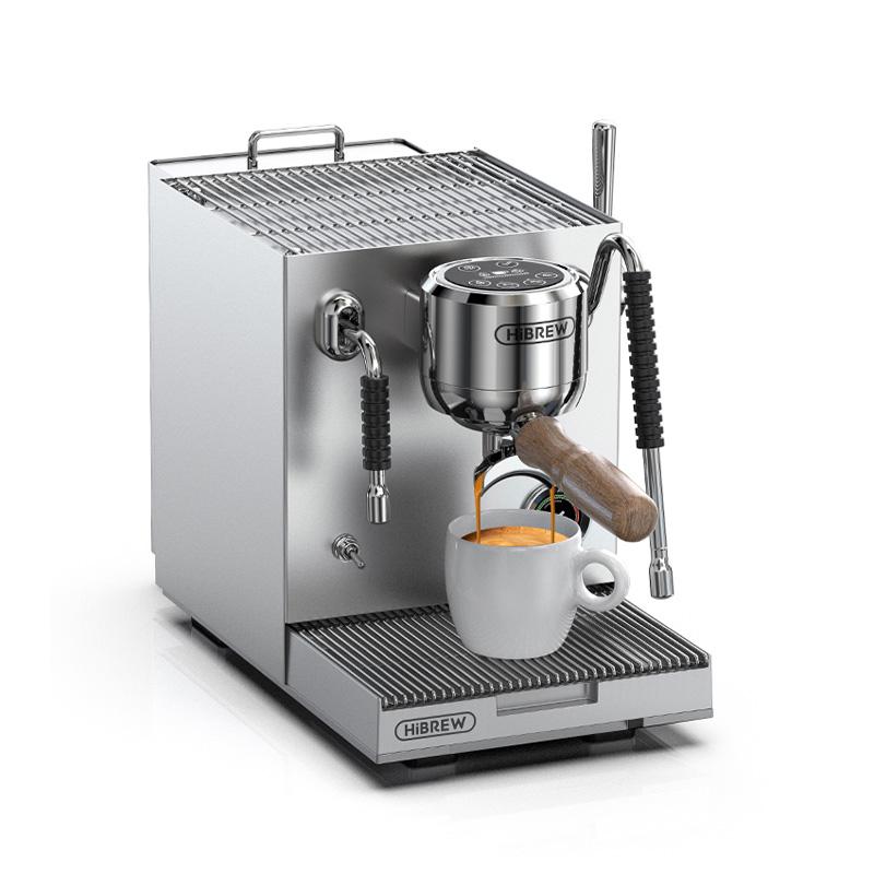 HiBREW H21 Профессиональная эспрессо-кофемашина, PID-контроль температуры, 3-бойлерная система, резервуар для воды 1,8 л, Кофемашина для капучино и латте