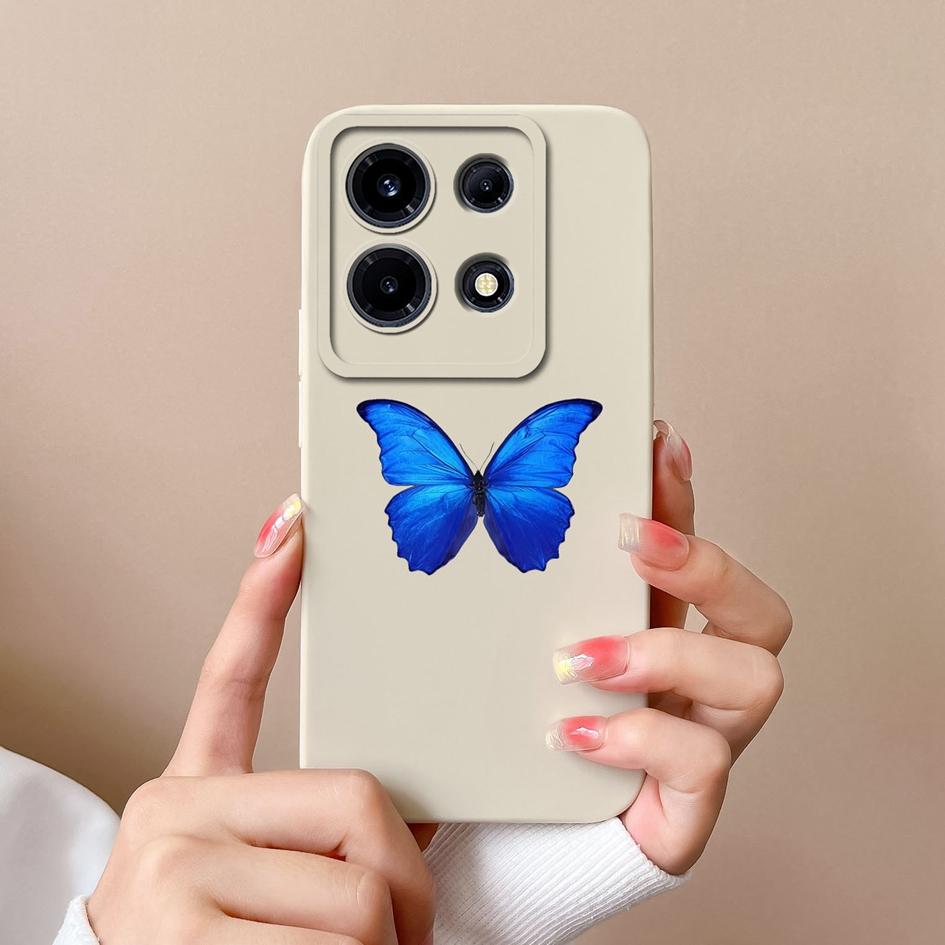 Чехол для Itel S23 Plus A60s A05S Infinix Hot 30 Play 30i Tecno Pova 4 5 Pro, чехол с бабочкой и подсолнухом, матовый квадратный мягкий силиконовый противоударный бампер