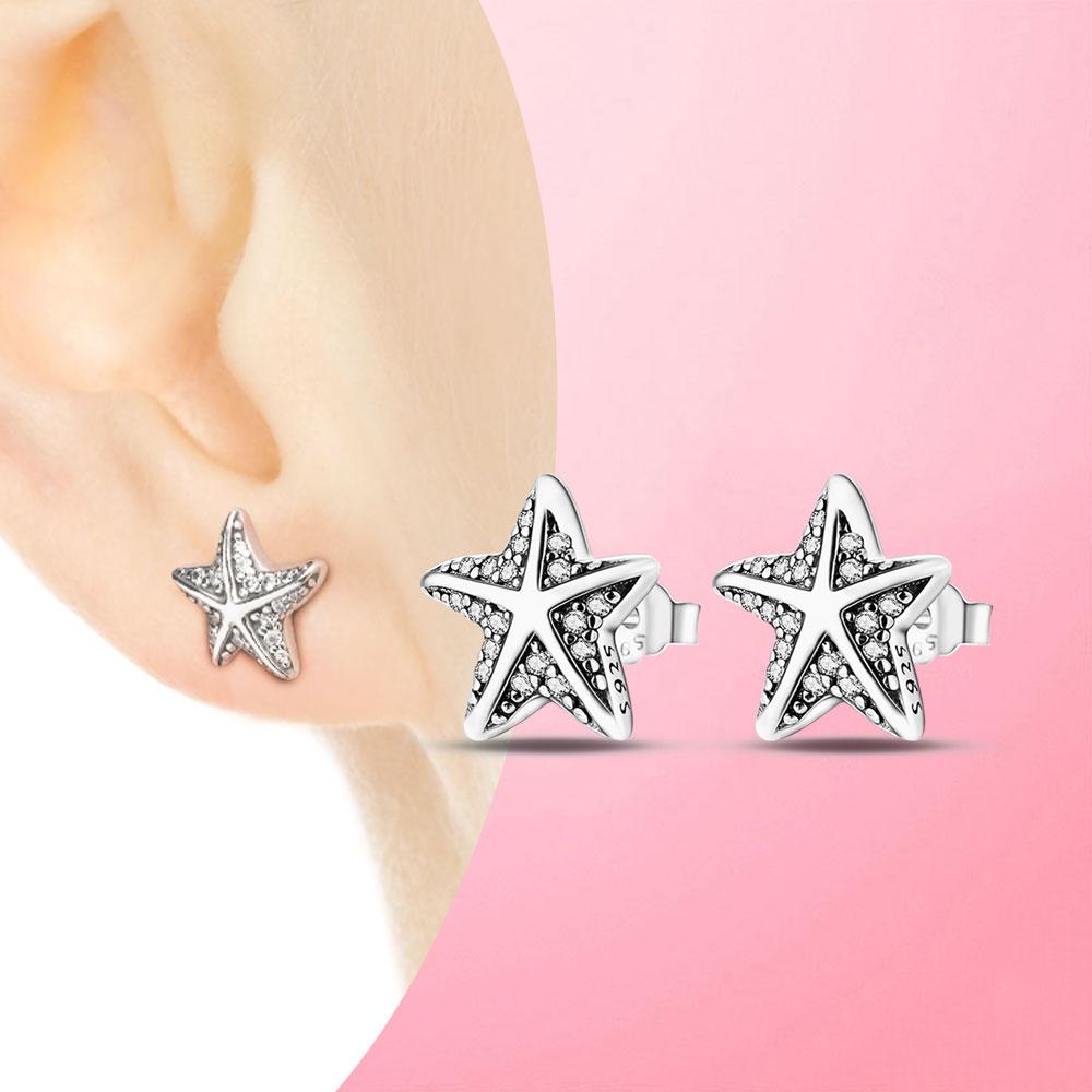 Серьги Серебряные серьги 925 пробы Геометрические серьги-гвоздики для женщин Свадебные серьги в корейском стиле S925 Изящные ювелирные изделия Тенденция