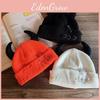 Solid Acrylic Color Knit Hat Elastic Fit Autumn Winter Cold Protection Supplies