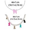 Clavicle Chain Cat Pedant Necklace Cartoon Women's Choker Chic Bear Pearl Necklace  Ladies