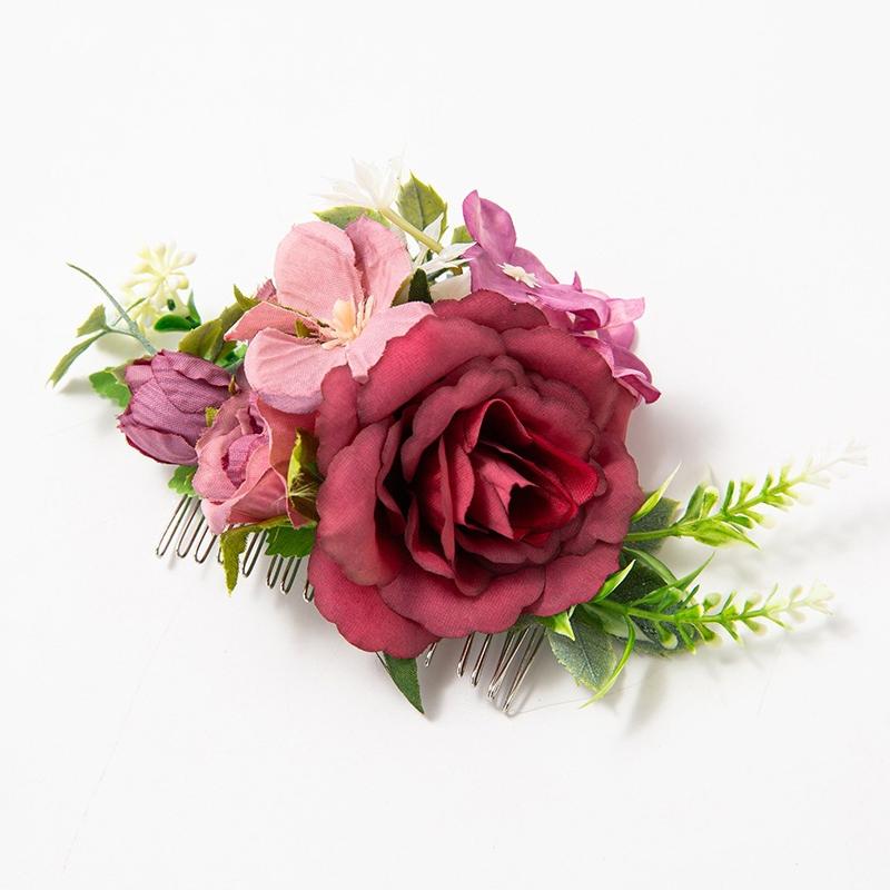 Свадебный гребень для волос Bohemia Brides, заколка, головной убор для подружки невесты, расчески для волос, аксессуары для волос для женщин, девушек, цветочные заколки