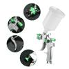 Gravity Feed Air Spray Machine Pressure Gauge HVLP Paint Sprayer with 600ML Cup 1.4mm 1.7mm 2.0mm