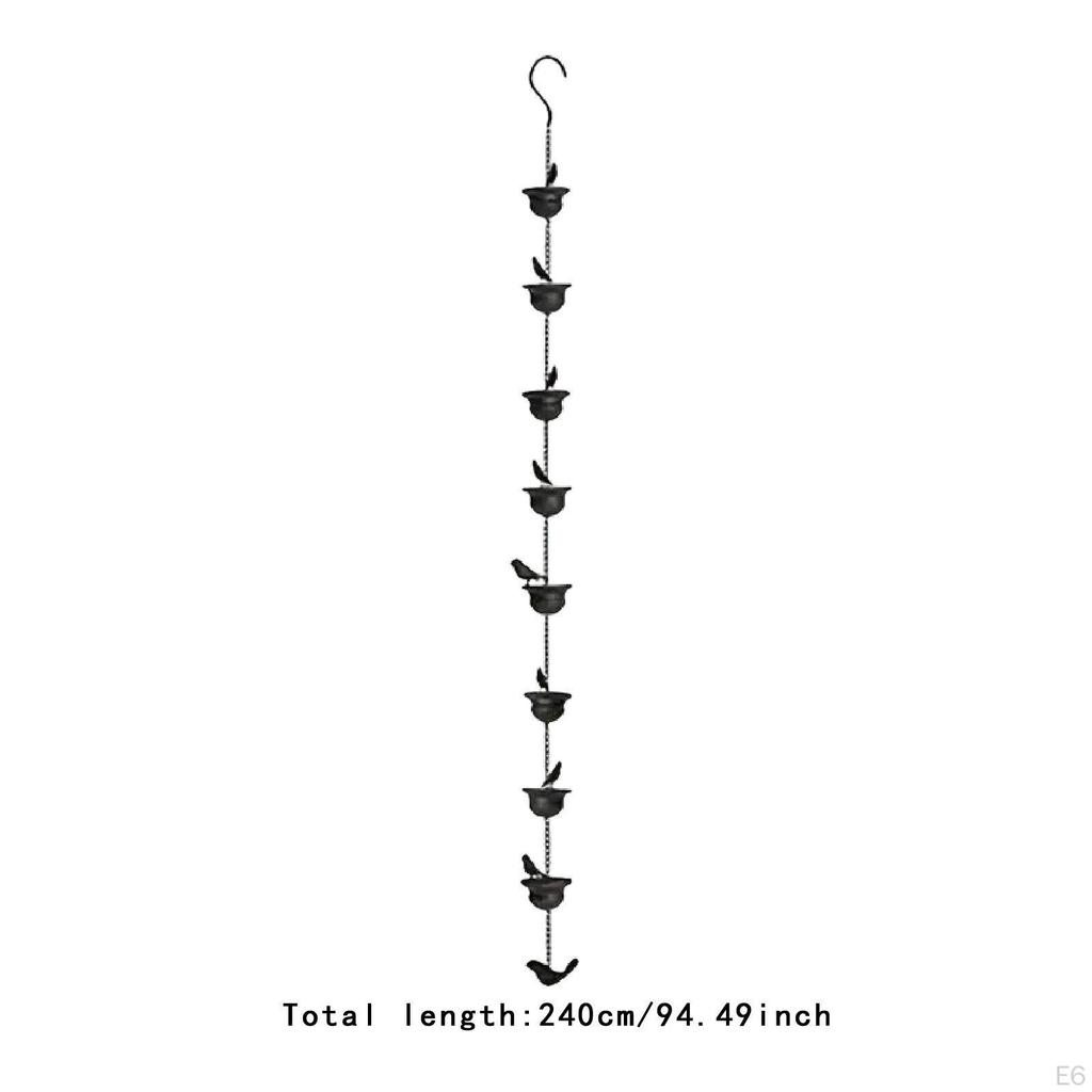 Bird Rain Chains for Gutters Pouring Cups Display Bath Rainwater Catcher Chain Replacement