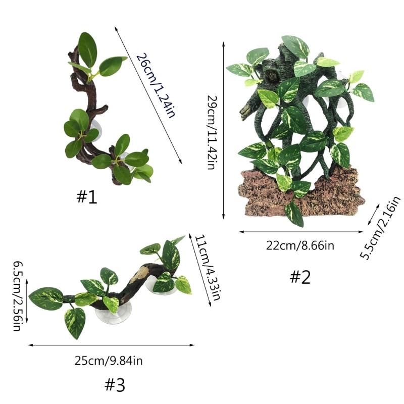 Угловая ветка для рептилий, ящериц, амфибий, террариум для домашних животных, жизнь как у растений X3UC
