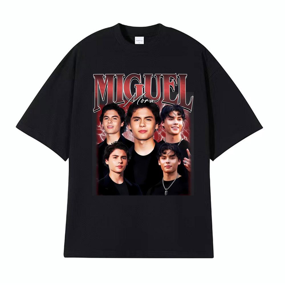 Miguel Mora Vintage Funny Meme Printed T Shirts Men Women Fashion Oversized Streetwear T Shirt Casual Loose 100% Cotton T-shirts