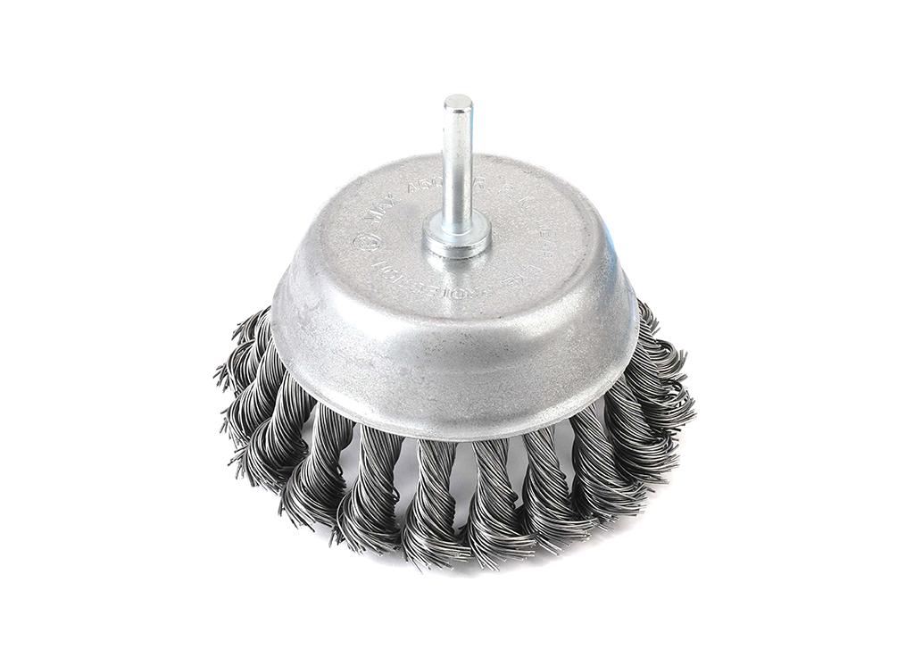 Cup brush with pin - twisted wire FI 6/100 / TEGER