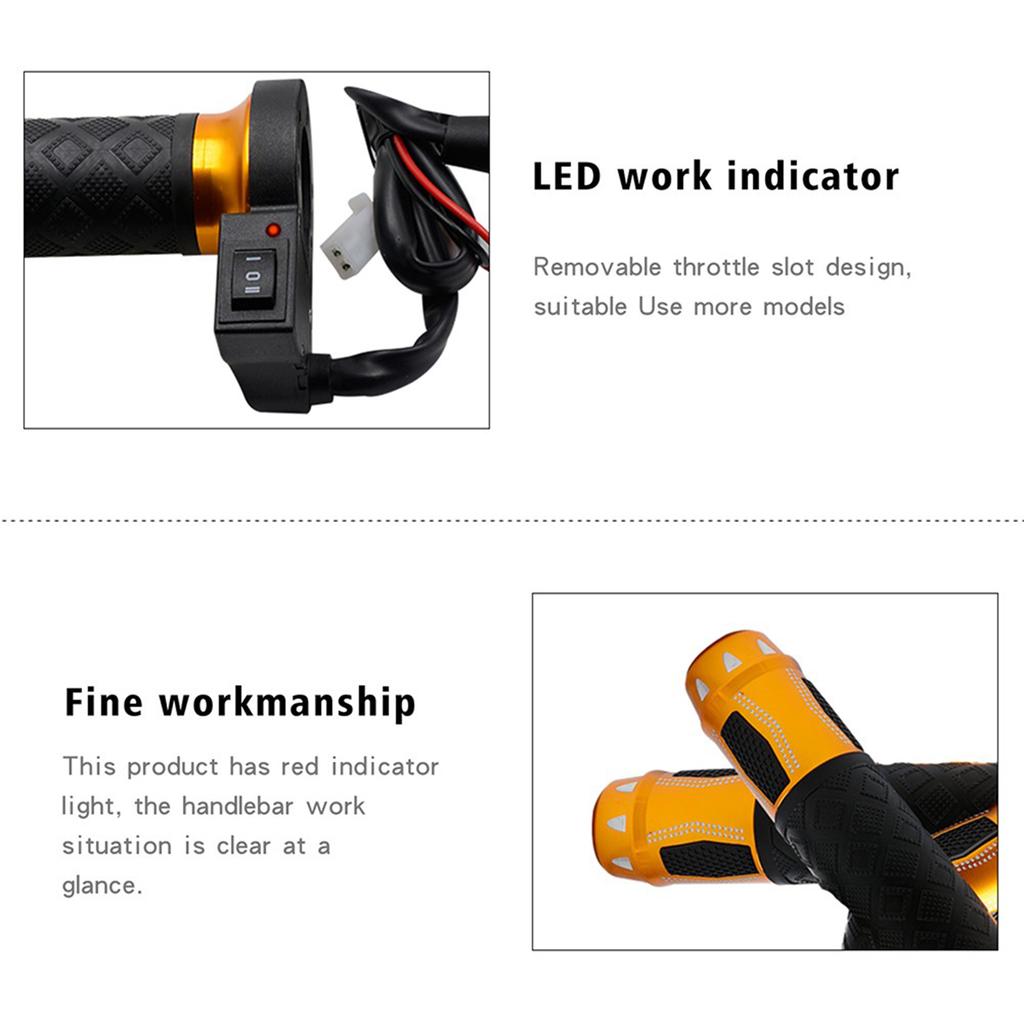 Motorcycle Electric Hot Hand Grips Long Service Life and Compact Suitable for Outdoor Winter Cycling