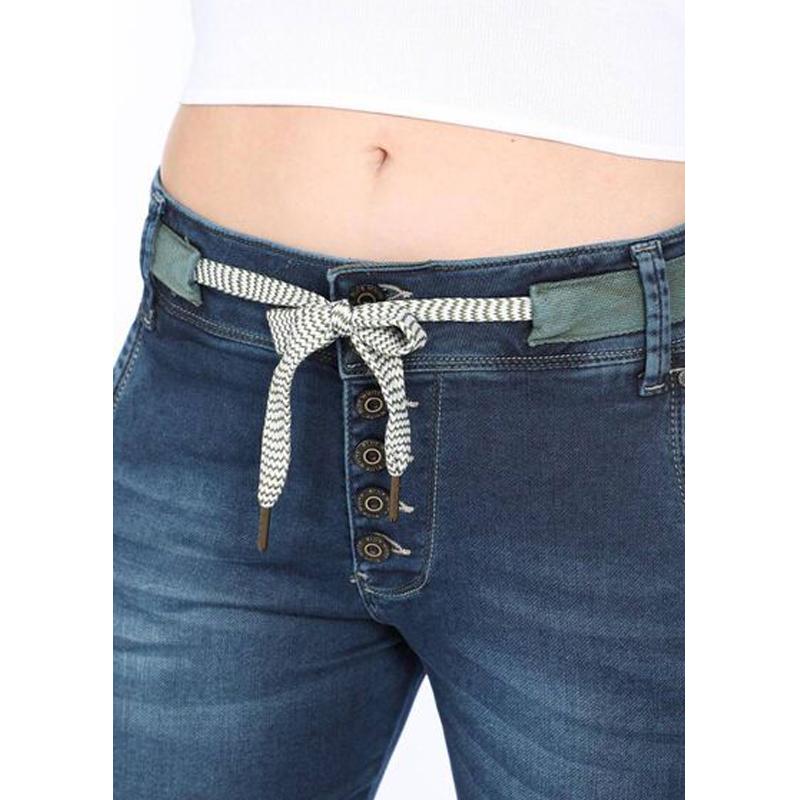 Женские Джинсы Без Бретелек Темно-Синие