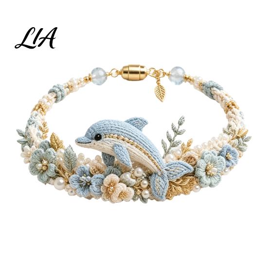 Handmade Bracelet Making Kit DIY Woven Animal Kit, Fox Cat Deer Bird Floral Crafts, Crochet Set for Beginners Adults Weaving