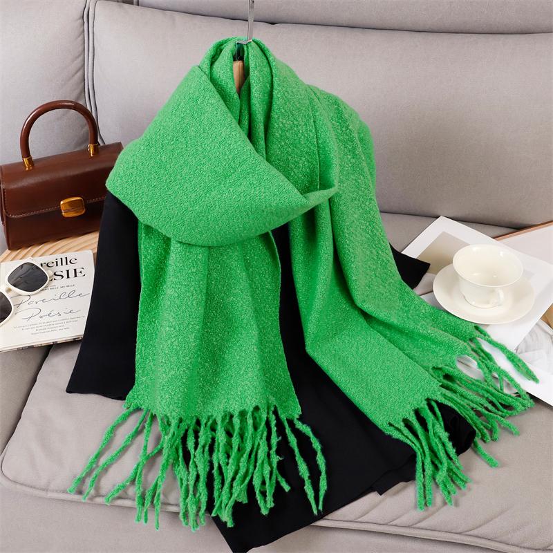 Luxury 2 Colours Cashmere Scarf Women Autumn Winter Shawl Pashmina Handkerchief Lady Pareo Soft Outdoor Windproof Travel Bufanda