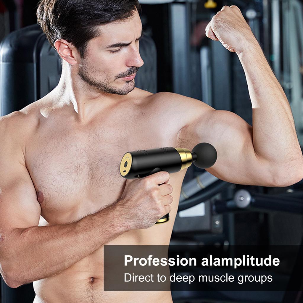 Fascia Massage Gun Muscle Relaxation Massager Portable Handheld Electric Body Massage Gun with 4