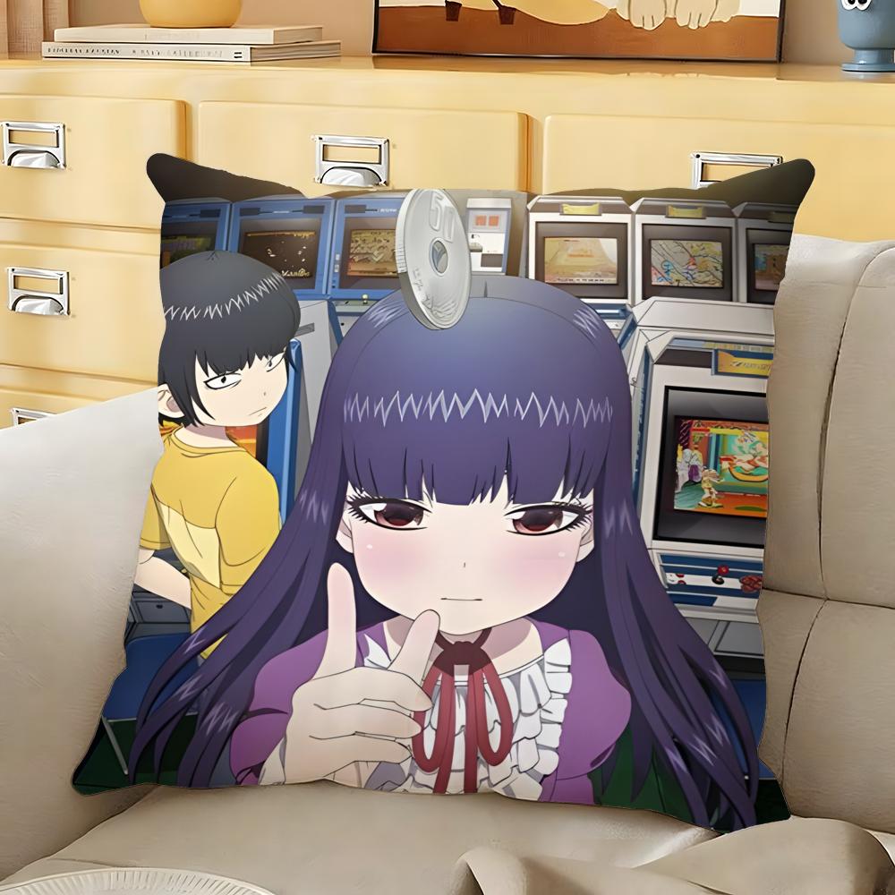 Cute HHi SScore Girl Cushion Cover Soft Durable Reversible Pillow Cover Home  Car MultiScene Daily Comfort Pillowcase