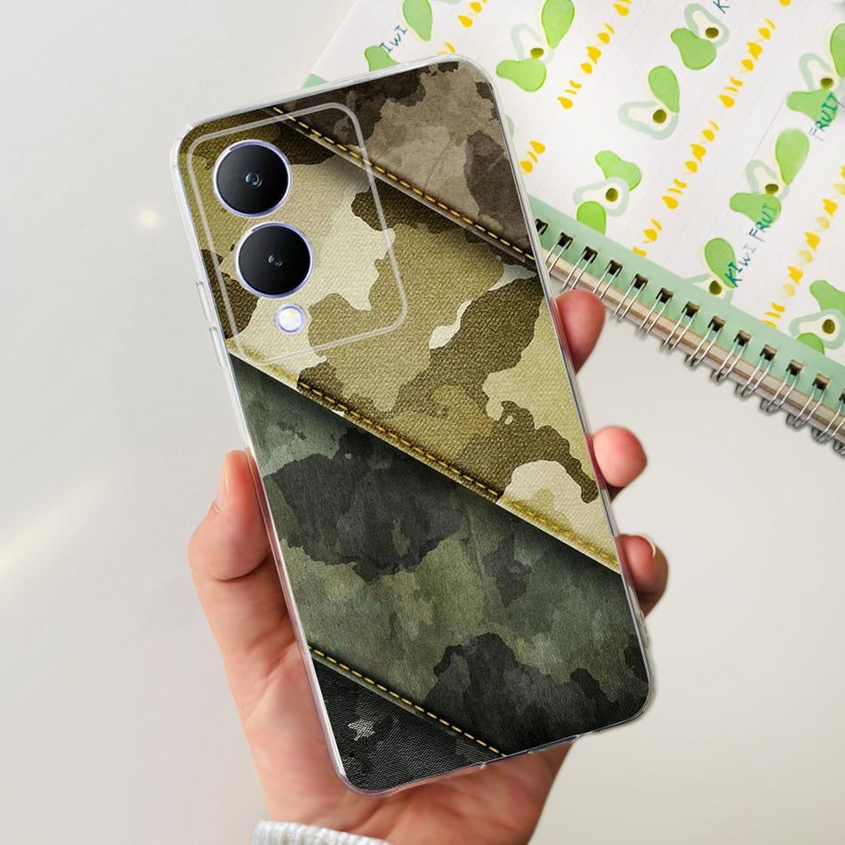 For Vivo Y17s Case 2023 Elegant Pattern Soft Silicone TPU Phone Back Cover For Vivo Y17s 4G VivoY17s Y 17S Bumper