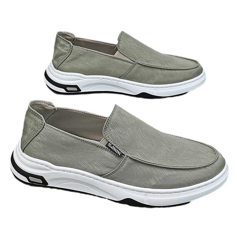 Старые пекинские тканевые туфли мужские летние дышащие повседневные из ледяного шелка туфли-слипоны мужские на толстой подошве нескользящие спортивные модные туфли