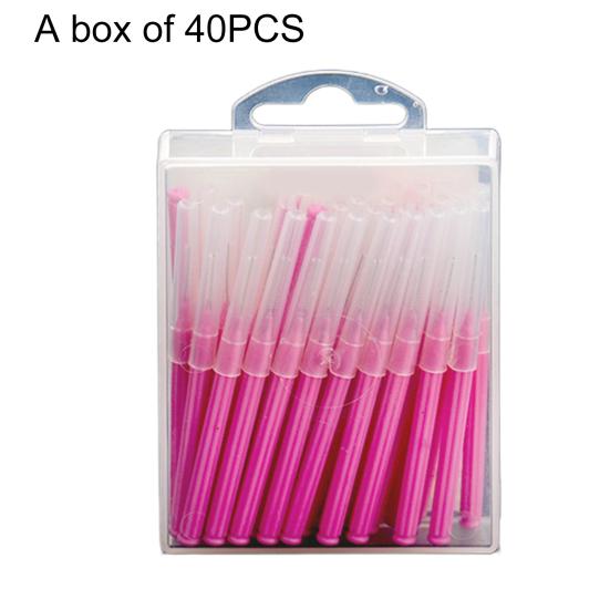 Yousheng 40Pcs/Box Interproximal Brush Safe Ergonomic Stainless Steel Wire Health Care Interdental Brush for Home