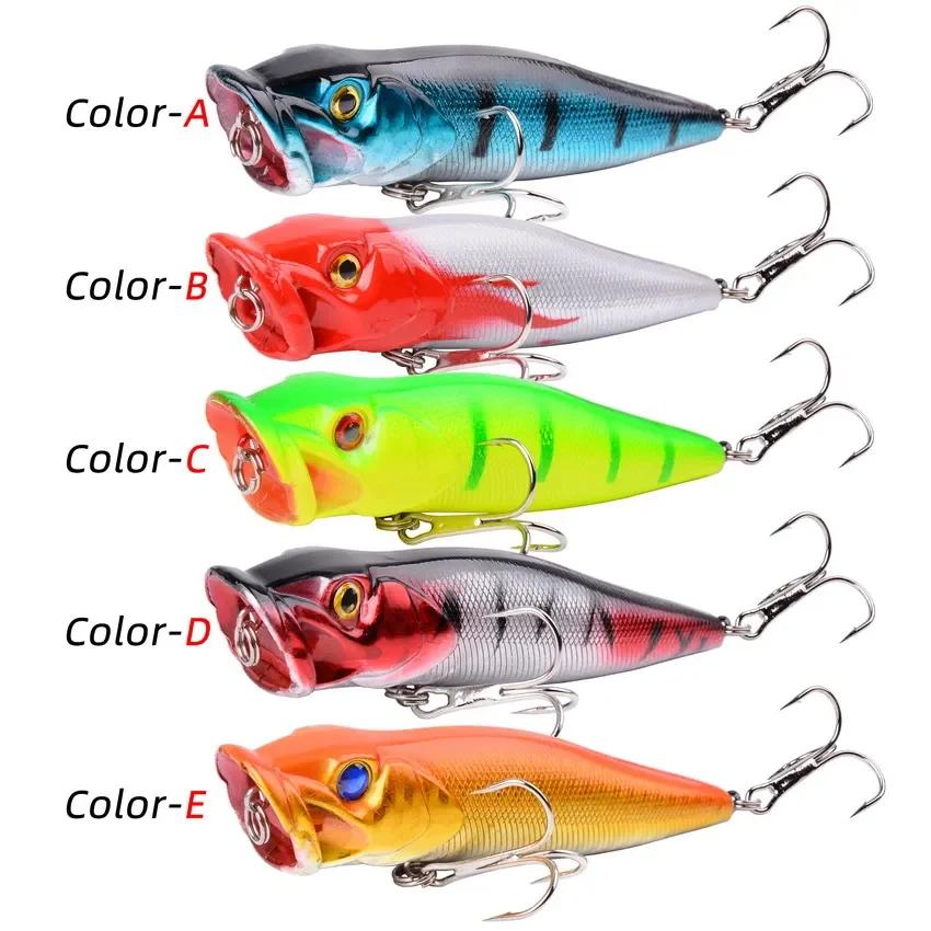 5/6 шт. Большие рыболовные приманки-попперы 9 см 12 г 3D-глаза приманка для ловли на поверхностную воду воблеры снасти Isca Poper Япония