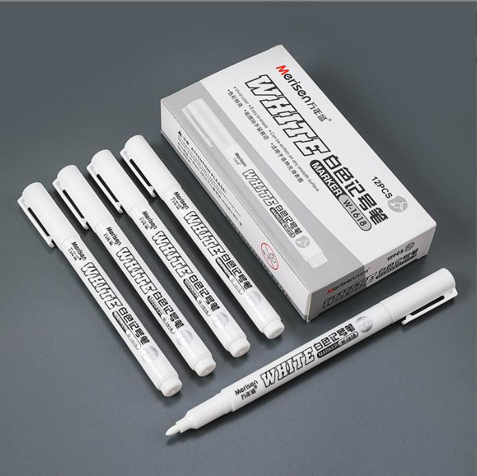 1/5 Pack Permanent White Marker Pens Quick Dry Ink Durable Nib For Art Crafting Rock Painting Glass Metal Wood Marking