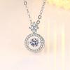 Smart Necklace Women's Round Full Diamond Moving Pendant Ins Wind Niche Light Luxury Design Jewelry