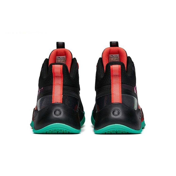 Anta Kids Comfortable Versatile Non-Slip Shock Absorbing Durable Mid-Top Basketball Shoes Kids Basketball Shoes Black Red 312211111-6