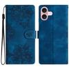 For iPhone 17 Case Butterfly Flower Pattern Skin-Touch Leather Phone Cover