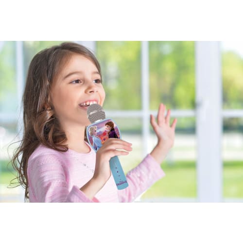 Lexibook MIC240FZ Wireless Microphone, Frozen Design, Kids' Karaoke Microphone with Voice Changer, Bluetooth Compatible, Authentic