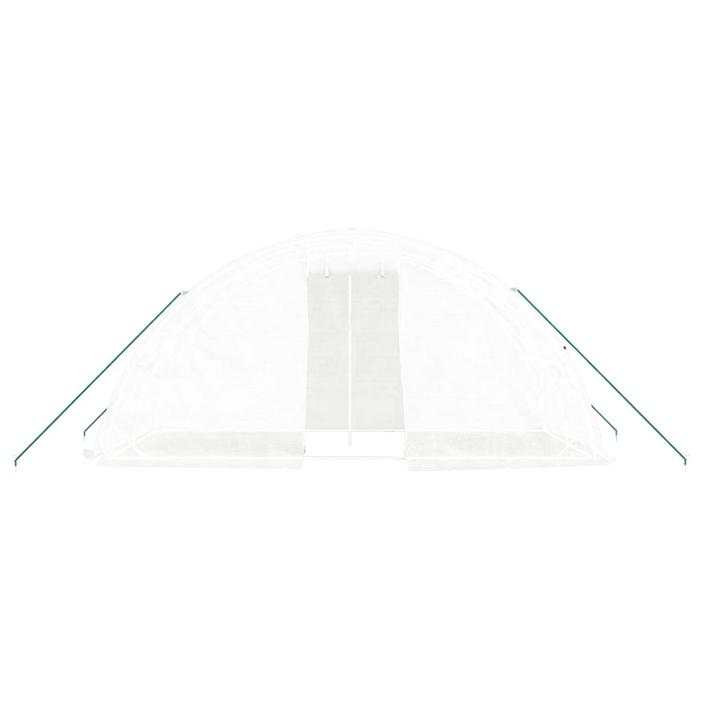 Greenhouse with Steel Frame White 10 m² 5 x 2 x 2.3 m