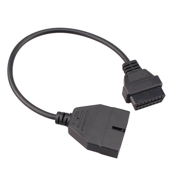 12 Pin To 16Pin OBD/OBD2 Connector Diagnostic Cable Black for Daewoo Adapter