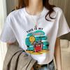 Cotton Short Sleeve T-Shirt Women's Versatile Loose Large Size Original Trendy Brand Letter Printing Summer Half Sleeve