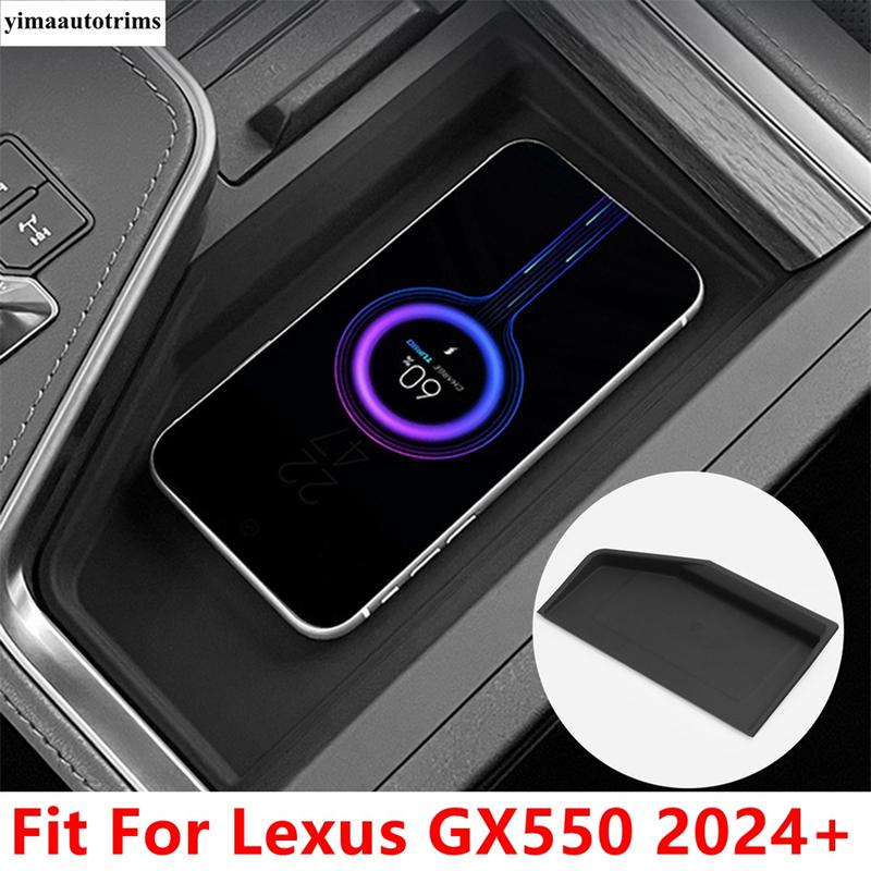 For 2024 Lexus GX550 Car Center Console Wireless Charger Silicone Silica Gel Protection Pad Interior Accessories Modification