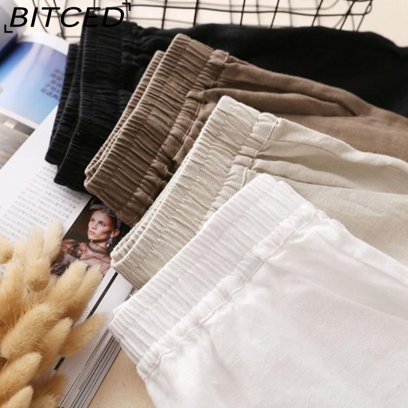 BITCED Женские модные повседневные однотонные брюки и капри с принтом