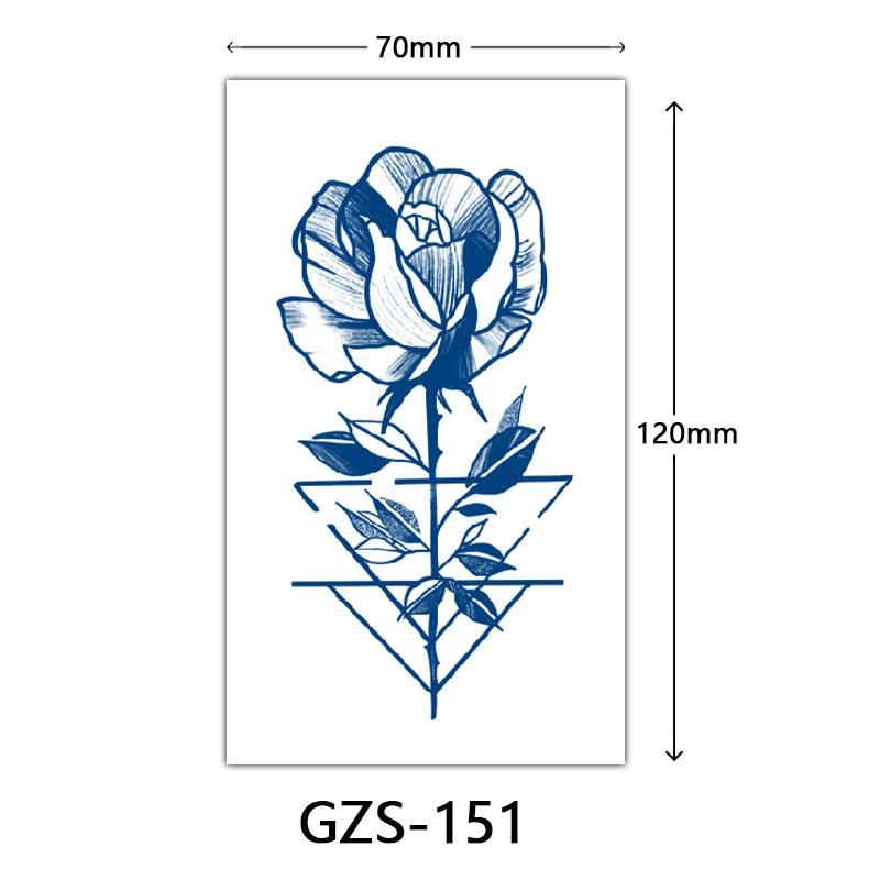 Травяная тату-наклейка, Тату-наклейка соком на тыльную сторону руки, Полуперманентная тату-наклейка, Водостойкая тату