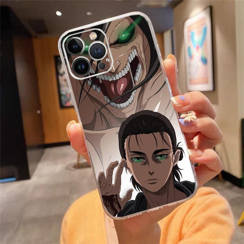 Eren Yeager attack on titan Phone Case Carcasa Funda For iPhone 17 Pro Max 17 Air 16 15 14 13 Pro Max 15 16 Pro 15Plus Case