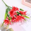 Colorful Wedding Decor Home Ornament Persian Leaf Artificial Flowers Fake Lily Lilies Bouquet
