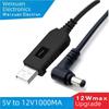 USB To DC5521 Elbow 5V-12V Round Head Boost Cable for 9V Battery Charging