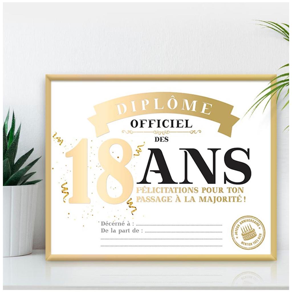 Les Trésors De Lily [A3650] - Официальная золотая рамка для диплома «18 лет» - 25х20 см.