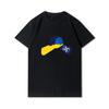 Мужская хлопковая футболка премиум-класса в стиле Харадзюку, украинско-американский флаг, США, Украина, футболки с принтом, забавный стиль, хлопковая футболка с круглым вырезом, повседневные футболки
