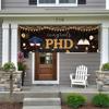 Large Congrats PHD Banner Phinished Garden Backdrop Banner PHD Graduation Lawn Sign Congrats Degree Graduation Party Outdoor Indoor Decorations, 72 x