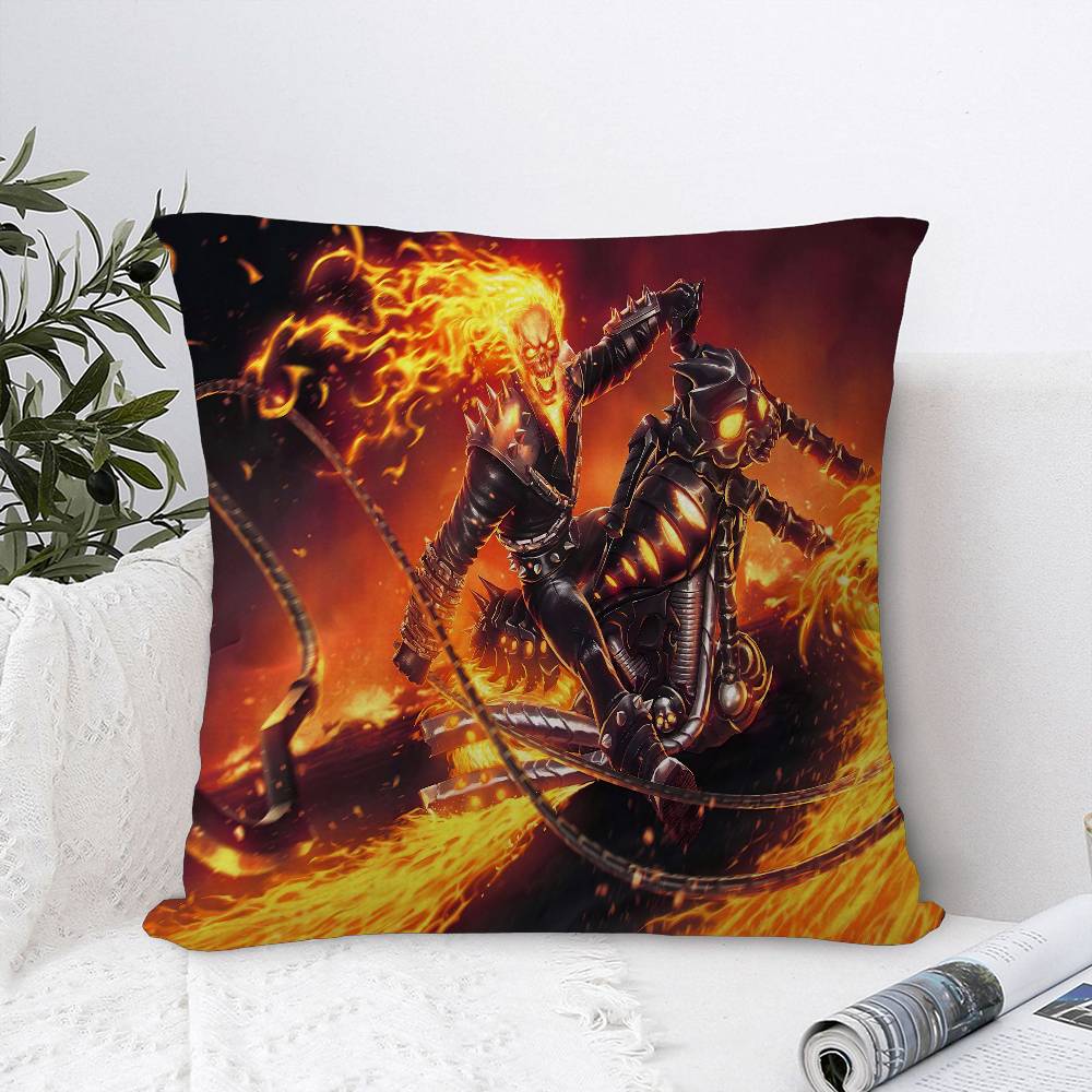 Ghost Rider Personalized Picture Text Home Decorative Pillows Household Gifts 45x45cm