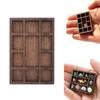 Miniature Trinket Shelf  Shelf Dollhouse Miniature Decor Multi Compartments Wooden Jewelry Display Tray Ring Storage