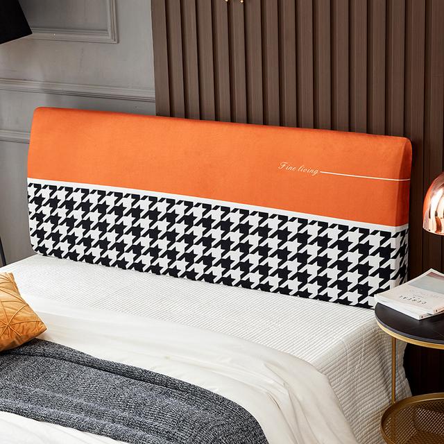 Чехол для изголовья кровати Ins, эластичный спандекс, все включено, чехол для изголовья кровати, моющийся, пылезащитный чехол для спинки кровати, домашний декор