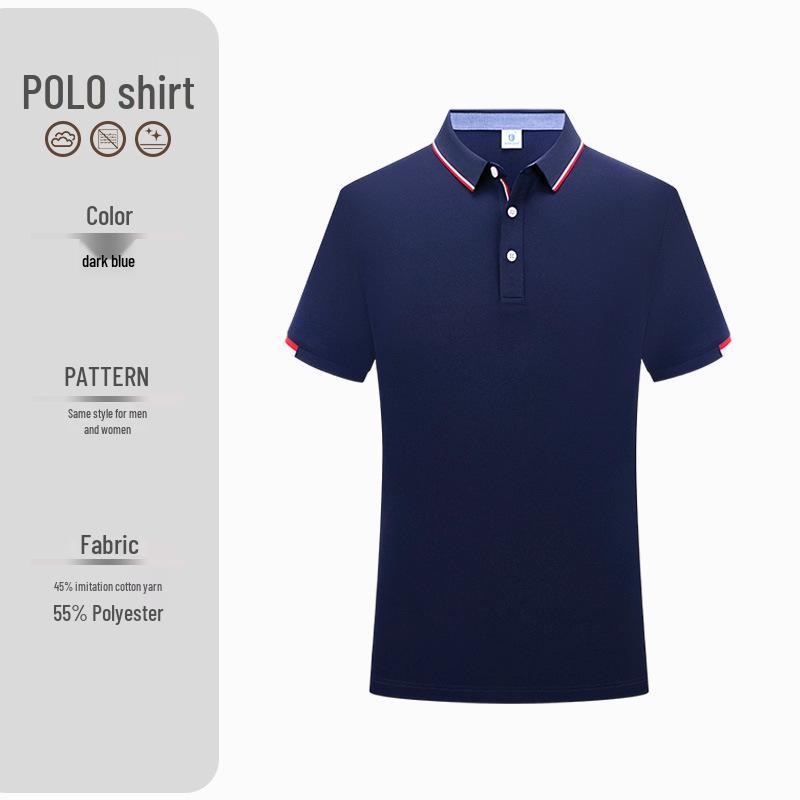 Custom Silk Cotton Short-Sleeve Polo Team Shirt with Logo Printing