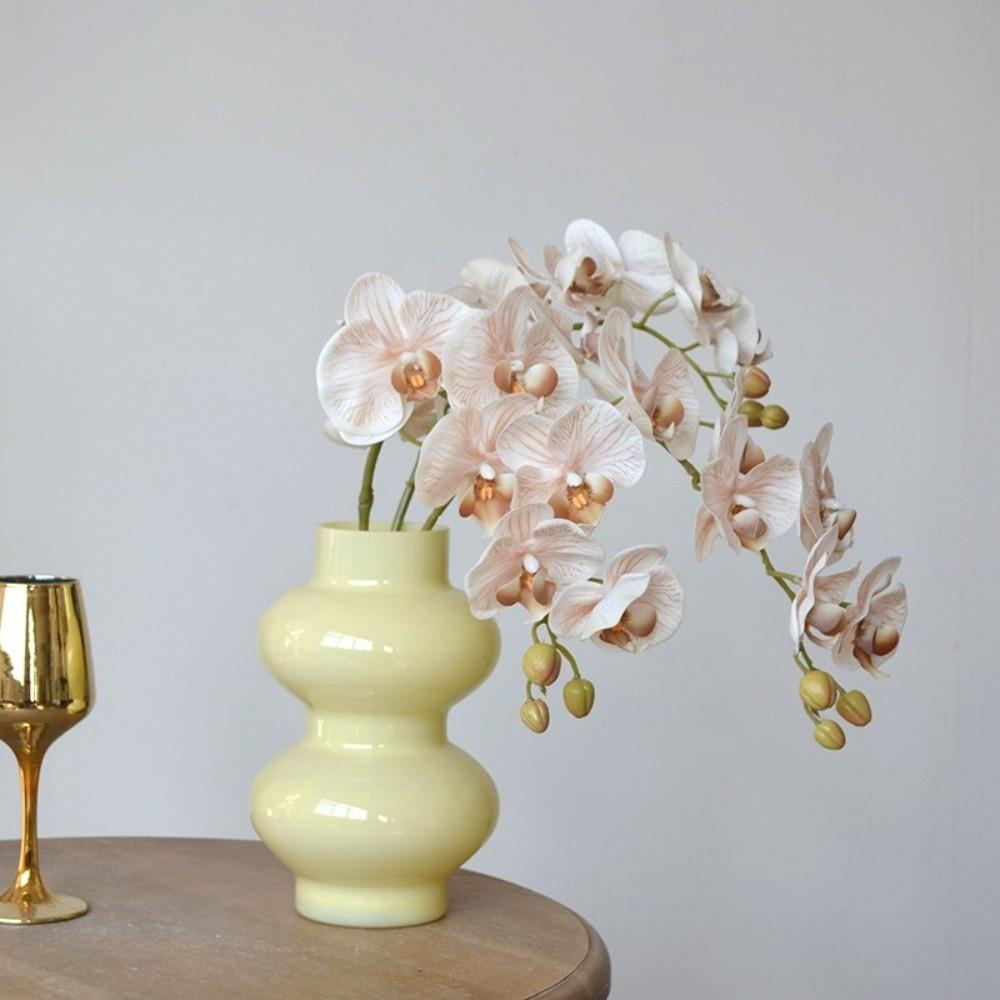 Single Branch Simulation Butterfly Orchid Moth Orchid Plastic Flower Bouquet  Home Decor