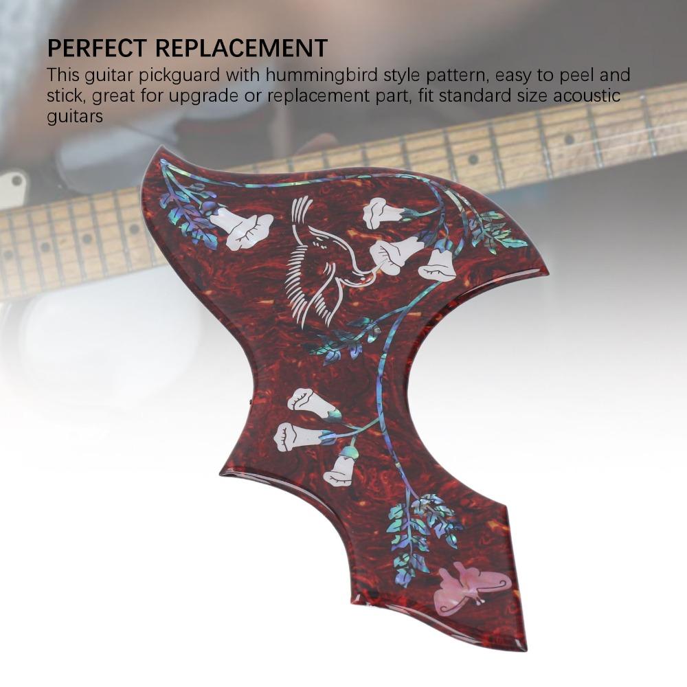 2mm Thick Guitar Pickguard Replacement Red Tortoiseshell Hummingbird Pickguard For Acoustic Guitar